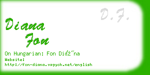 diana fon business card